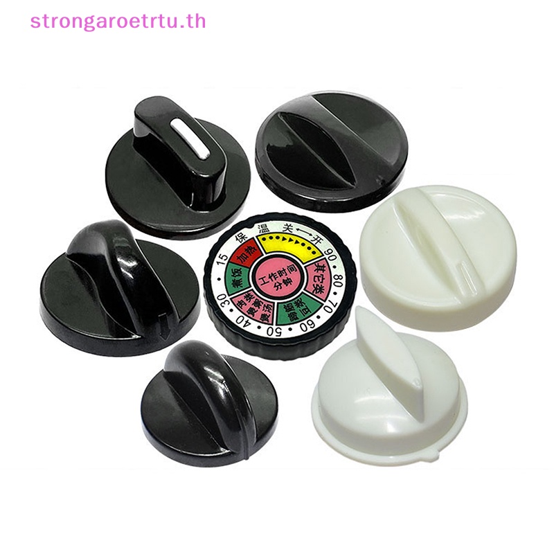 Strongaroetrtu 1 ชิ้นเตาอบไมโครเวฟโรตารีลูกบิดจับเวลาควบคุมพลาสติกสําหรับ Media Universal เตาอบไมโคร