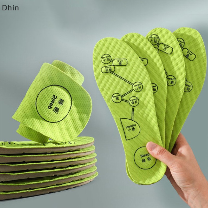 [Dhin] แผ่นรองพื้นรองเท้า ระบายอากาศ ระงับกลิ่น สําหรับรองเท้ากีฬา