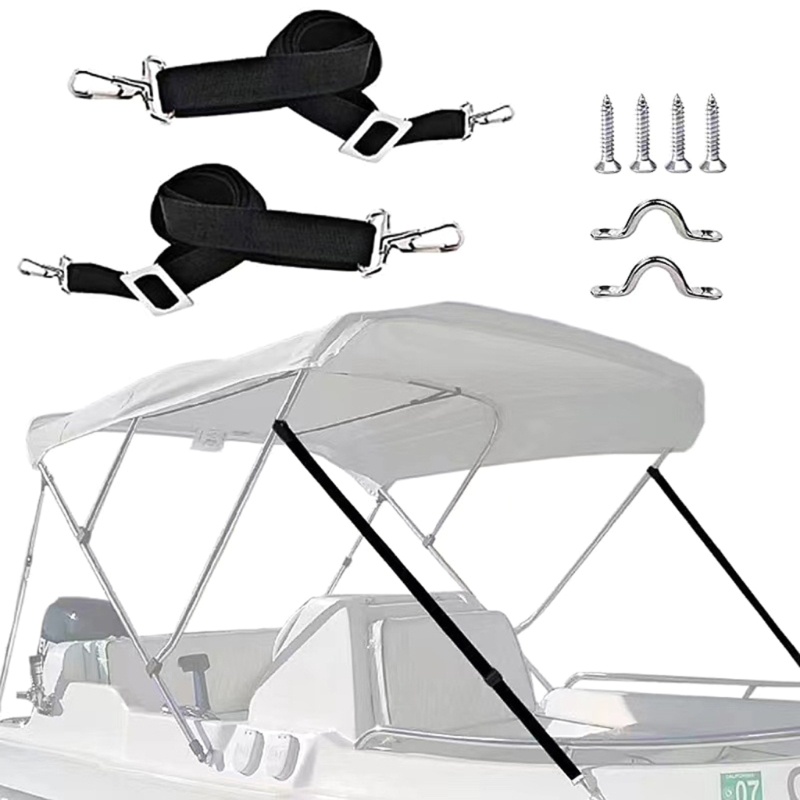 Edb * สายรัดด ้ านบน Bimini แบบปรับได ้ พร ้ อมสายรัดหลังคาเรือ Snap Hook สําหรับหลังคาทางทะเล