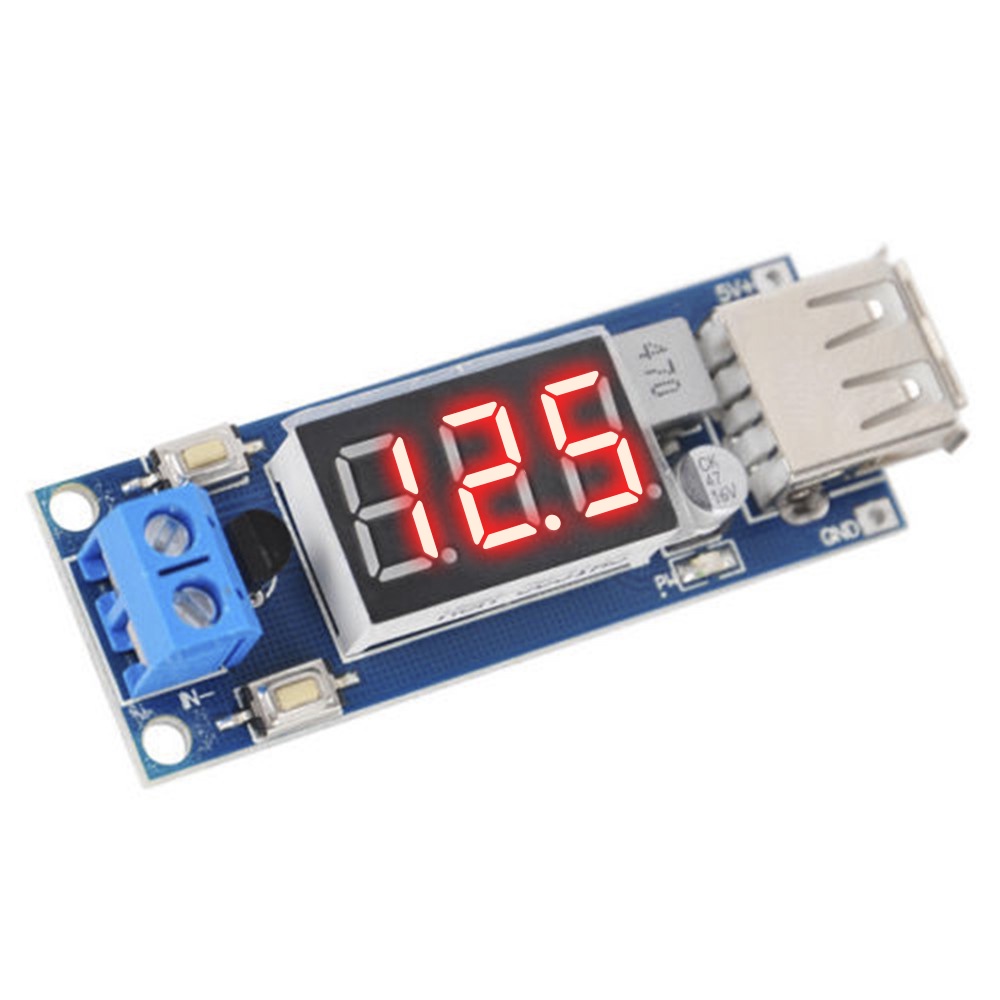 โมดูลจอแสดงผลดิจิทัล 5v 2A DC-DC USB
