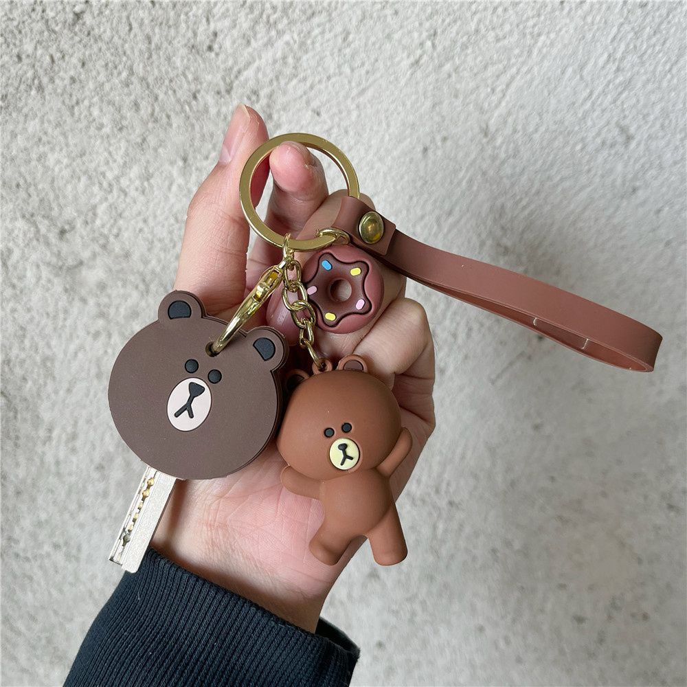 O7gq พวงกุญแจไฟฟ้า จี้หมีบราวน์น่ารัก ทรงสี่เหลี่ยมผืนผ้า สําหรับห้อยกระเป๋า กุญแจรถยนต์O7GQ - รูปที่ 3