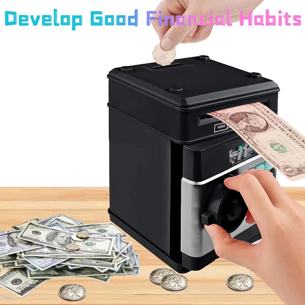 Piggy Bank Cash Coin Can ATM Bank Electronic Coin Money Bank Gift For Kids Halloween/Christmas Gift