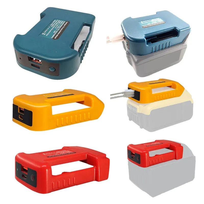 Usb Fast Charger Adapter สําหรับ Makita/Dewalt/Milkwakee 18V Li-ion แบตเตอรี่ผู้ถือ USB Type-C เอาต์พุต Fast Charging Interface