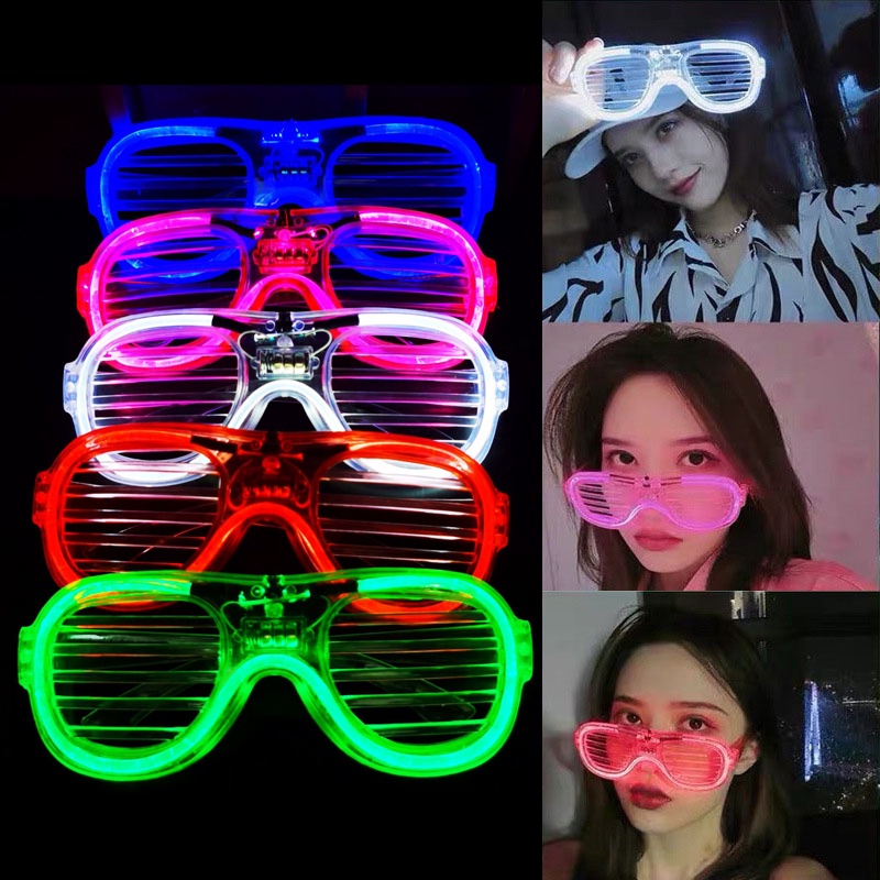 แว่นตานีออน ไฟกระพริบ Led พร็อพสําหรับงานปาร์ตี้ บาร์ คอนเสิร์ต