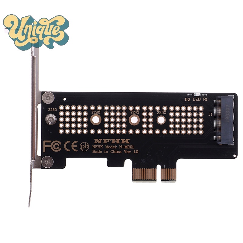 (Unique) อะแดปเตอร์การ์ด NVMe PCIe M.2 NGFF SSD เป็น PCIe x1 PCIe x1 เป็น M.2 พร้อมตัวยึด