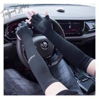 ปลอกแขนกันแดด กันแสง UV ( ผ้าลื่น งานดี ไม่อึดอัด ) ที่ฝ่ามื…