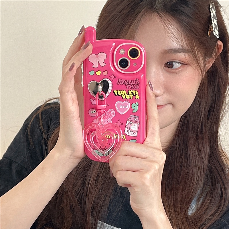 เคสโทรศัพท์มือถือ ซิลิโคน แต่งจี้รูปหัวใจ สําหรับ IPhone 7 7 Plus 8 8 Plus Xs XR 11 12 13 14 Pro Plus Promax