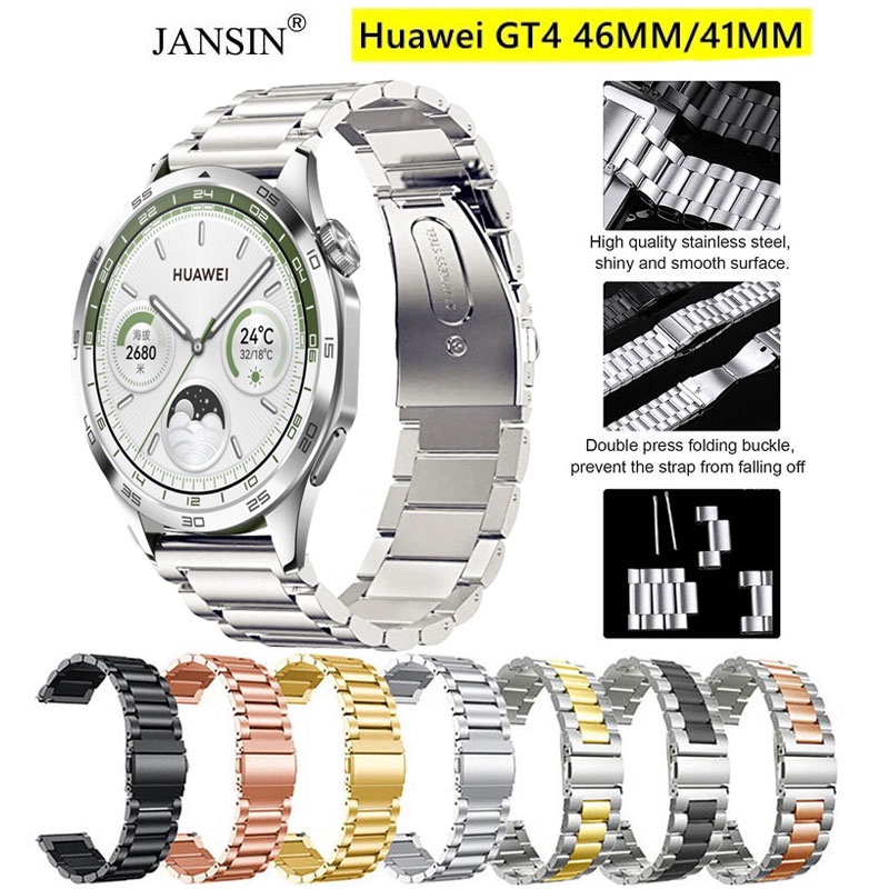 สาย smart watch huawei watch gt4 สายนาฬิกาข้อมือสเตนเลส สําหรับ Huawei Watch GT 4 41mm 46mm Smart Watch