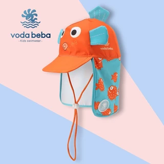 VODA BEBA หมวกกันแดดเด็ก หมวกว่ายน้ำเด็ก แบบมีที่บังบริเวณหน้าและคอ บังแดด กันแดด สําหรับเด็ก UPF 50+หมวกกันแดดผู้ชาย