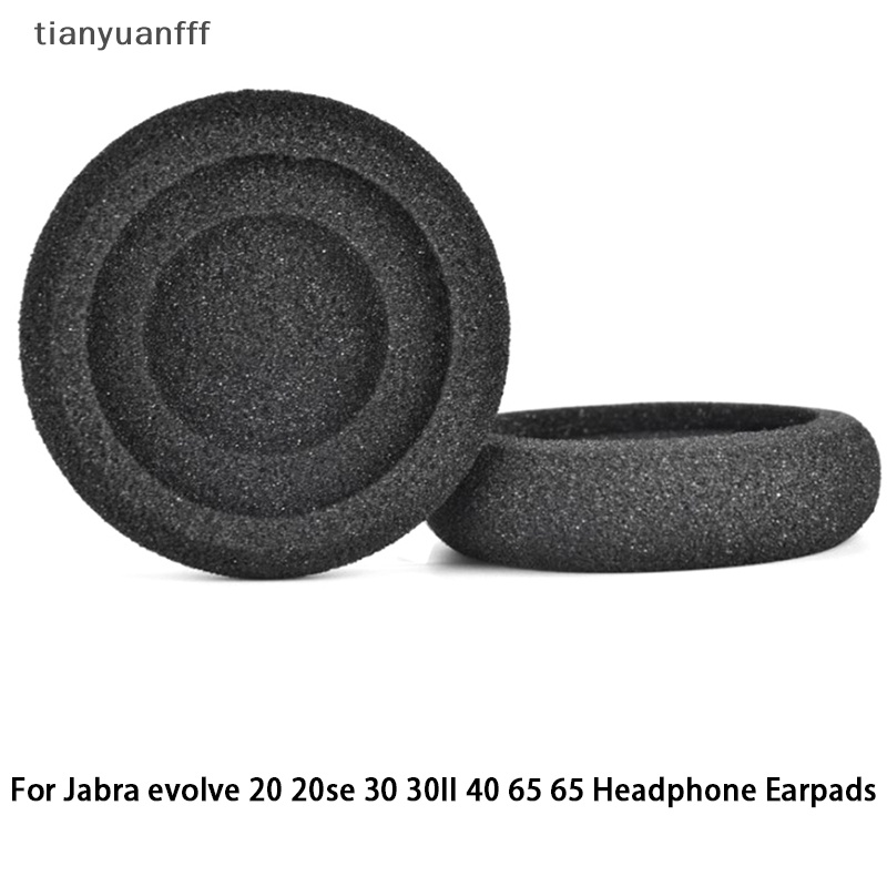 Tianyuanfff แผ่นโฟมฟองน้ําครอบหูฟัง แบบเปลี่ยน สําหรับ Jabra evolve 20 20se 30 30II 40 65 65