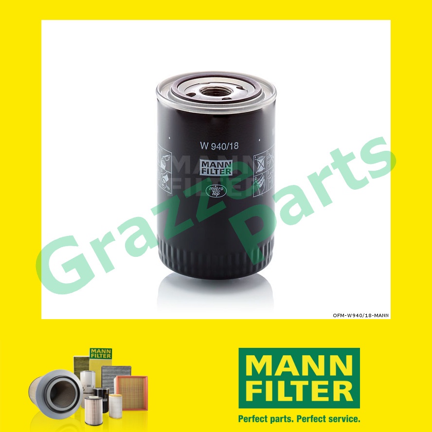 Mann กรองน้ํามันเครื่อง W940/18 W 940/18 สําหรับอุปกรณ์ Bell ADT Muldenkipper Dump รถบรรทุก 2306D B3