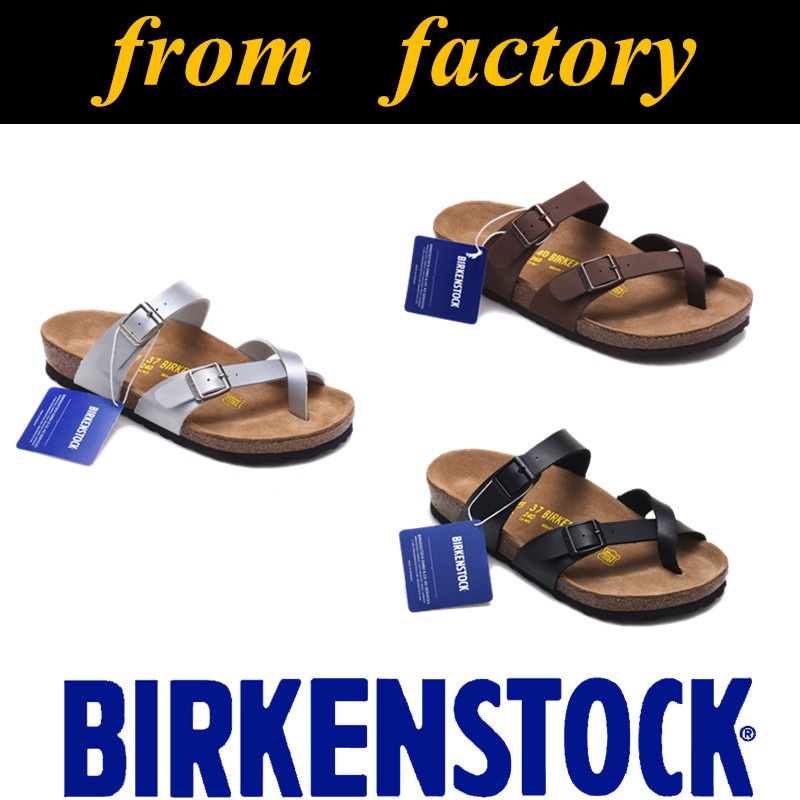 【กล่อง+กระเป๋าถือ】พร้อมส่ง 2024blrkenstock Mayari cork รองเท้าแตะ นุ่ม