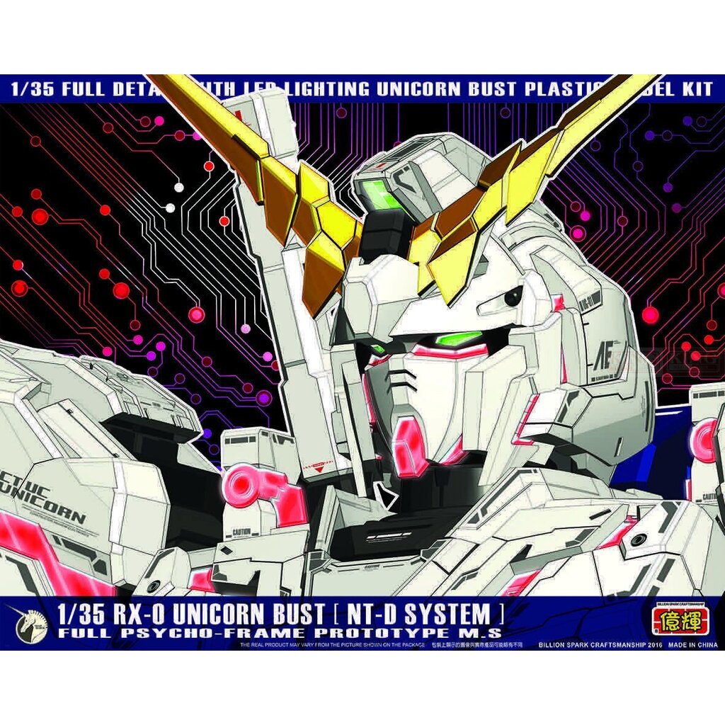 1/35 RX-0 Unicorn Gundam Head Bust NT-D System [YIHUI]