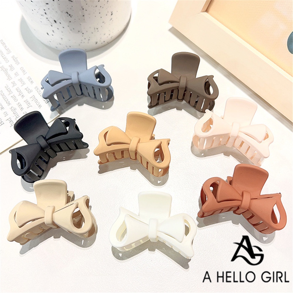 A HELLO GIRL กิ๊บติดผม รูปฉลาม ประดับโบว์ ขนาดเล็ก เรียบง่าย เครื่องประดับผม แฟชั่นสําหรับผู้หญิง
