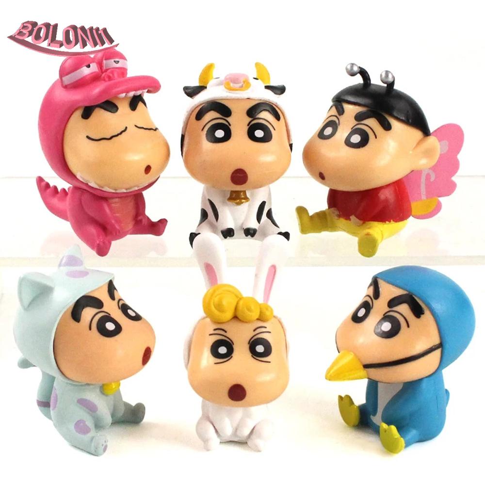 Bo โมเดลคอสเพลย์ ชินจัง ของขวัญวันเกิด ของเล่นสําหรับเด็ก 6 ชิ้น