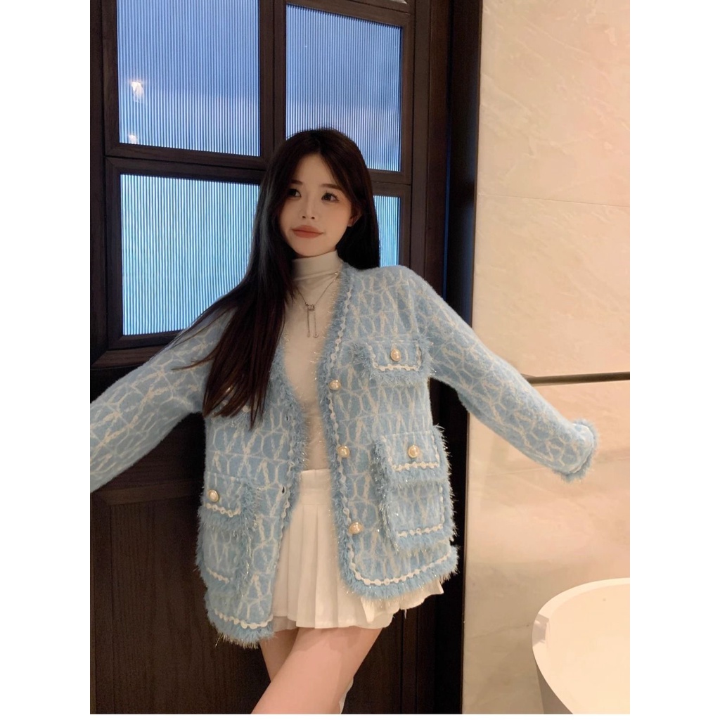 เสื้อสูท​ เสื้อคลุมผ้าทวิต มี 2 สี ใส่สวยดูแพงทันที เสื้อคลุม ดีเทลหรู มีกระเป๋าเสื้อสองข้าง 2 ตัวเลือกสีM-3XL สไตล์พู่