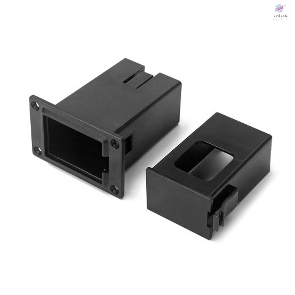 Secure Power Adapter Case for Acoustic Guitar Bass Pickup - 9V Battery Case Holder Box Compartment