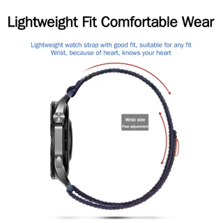 สายนาฬิกาข้อมือไนล่อน 20 22 มม. สําหรับ Samsung Galaxy watch 6 5 4 40 44 มม. Galaxy watch 6 classic 43 47 มม. huawei gt 2