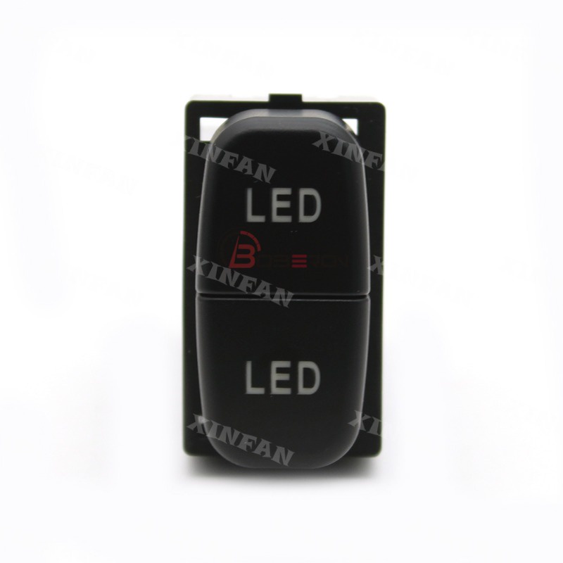 Xinfan ปุ่มสวิตช์เปิดปิดไฟตัดหมอก LED สีแดง สําหรับ Mitsubishi Pajero Triton ASX Lancer DC12V