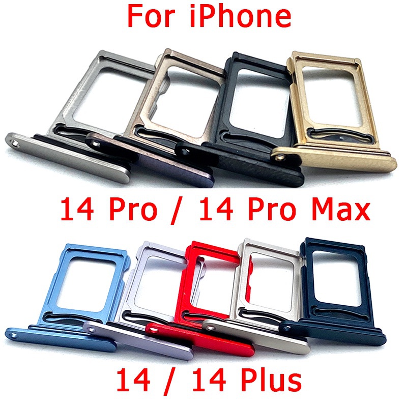 Jiaruila อะแดปเตอร์ถาดใส่ซิมการ์ด SD การ์ดคู่ แบบเปลี่ยน สําหรับ iPhone 14 Pro 14Pro Max 14 Plus
