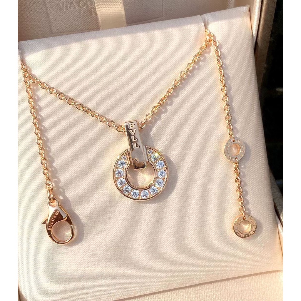 ของแท้ 100% สร้อยคอโซ่ จี้เหรียญทองแดง BVI ชุบทอง 18k สีโรสโกลด์ ประดับมุก สีขาว สําหรับแม่ และเด็ก