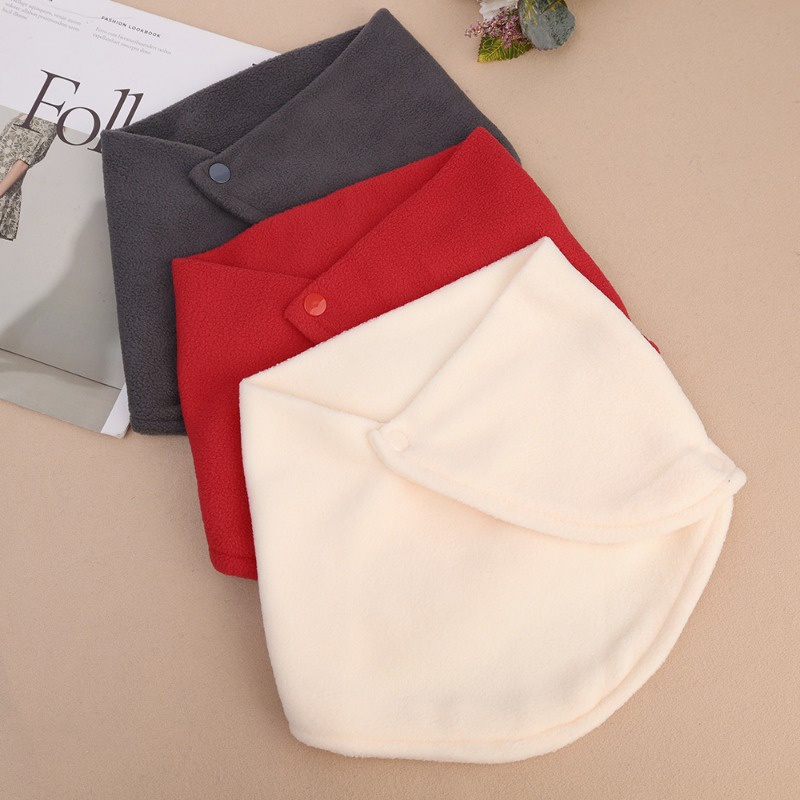 ฤดูใบไม้ร่วงและฤดูหนาว ผ้าพันคอขนแกะ สองชั้น / ปลอกคอ แบบหนา ให้ความอบอุ่น / ผ้าพันคอขนแกะขั้วโลก / ผ้าพันคอขี่รถ กลางแจ้ง กันลม กระดุมไขว้คอ ผ้าเช็ดคอ - รูปที่ 7