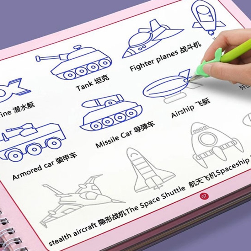 [JS] สมุดวาดภาพระบายสี รูปร่อง สีแดง สําหรับเด็ก - รูปที่ 3