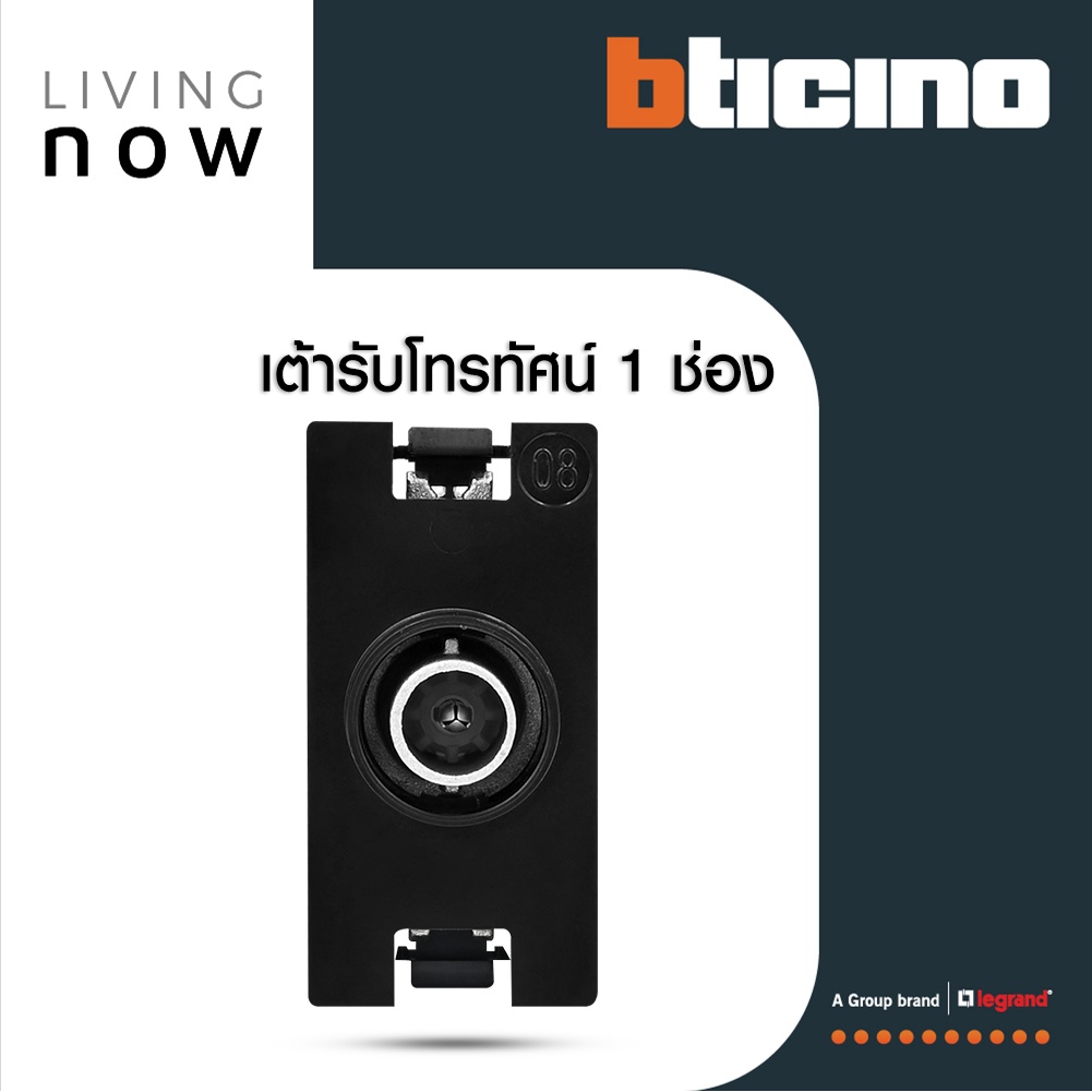 BTicino TV Male Socket 1 Gang  เต้ารับโทรทัศน์ 1 ช่อง | Living Now รหัส K4202D | BTiSmart