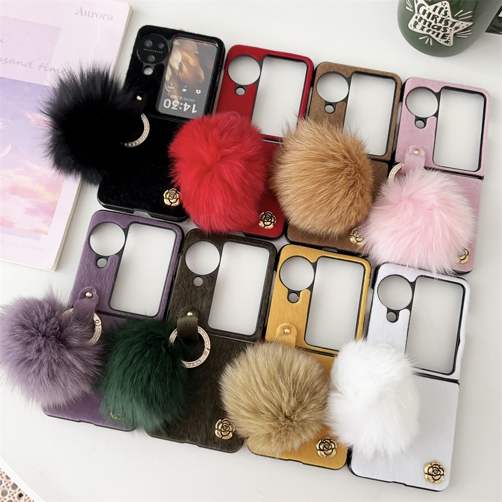 เคสโทรศัพท์มือถือ แบบฝาพับ พร้อมจี้ห้อย เรียบง่าย สําหรับ OPPO Find N3 Flip N3Flip
