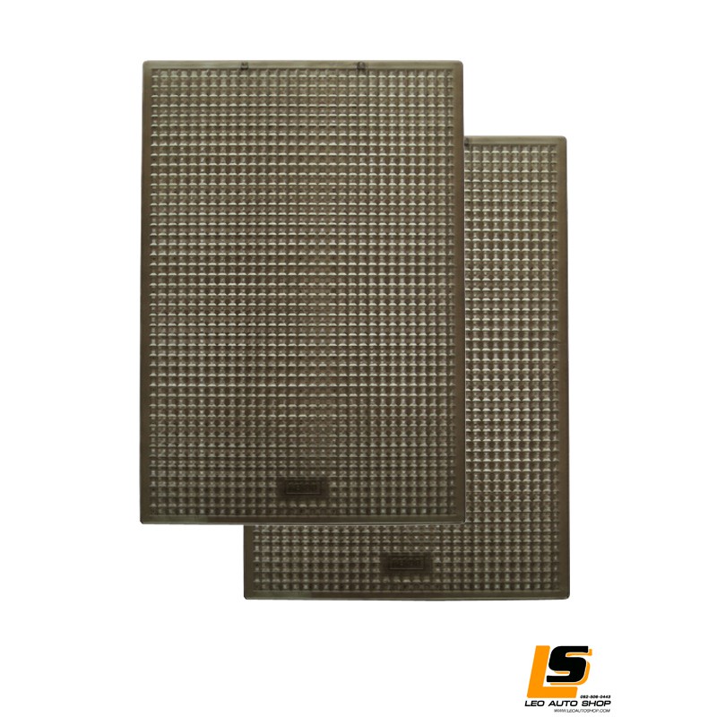 PITCH พรมปูพื้นรถยนต์ ยางปูพื้นรถยนต์ แผ่นเรียบ PVC RUBY ใหญ่  ดำใส 2 ชิ้น