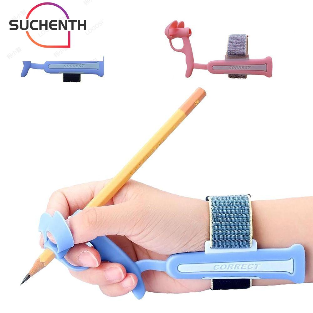 Suchenth เครื่องมือช่วยเขียน ปรับท่าทางการเขียน เขียนมือ อุปกรณ์เสริม ที่จับดินสอ ป้องกันการตะขอ ข้อมือ ตัวแก้ไข การฝึกอบรม สําหรับเด็กวัยหัดเดิน ราคา ถูกที่สุด ดีลบีเคเค
