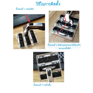 ชุด48ชิ้น ใบมีดโกนแบบคู่ แบบ2 ใบมีด หัวมีดโกนปรับหมุนได้ มีแถบหล่อลื่นเคลือบอโลเวร่า ลดการระคายเคือง มีดโกน มีดโกนหนวด