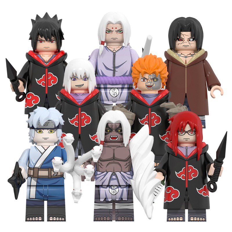 ของเล่นตัวต่อฟิกเกอร์ นารูโตะ Hohzuki Suigetsu Uzumaki Karin Kaguya Kimimaro Uchiha Sasuke Itachi ของขวัญ สําหรับเด็ก