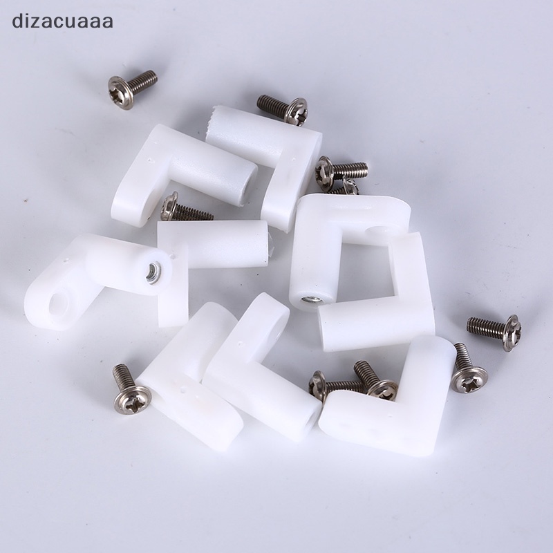 (dizacuaaa) ใหม่ ขายึดพลาสติก pcb 20 มม. พร้อมสกรู รูปตัว L 10 ชิ้น