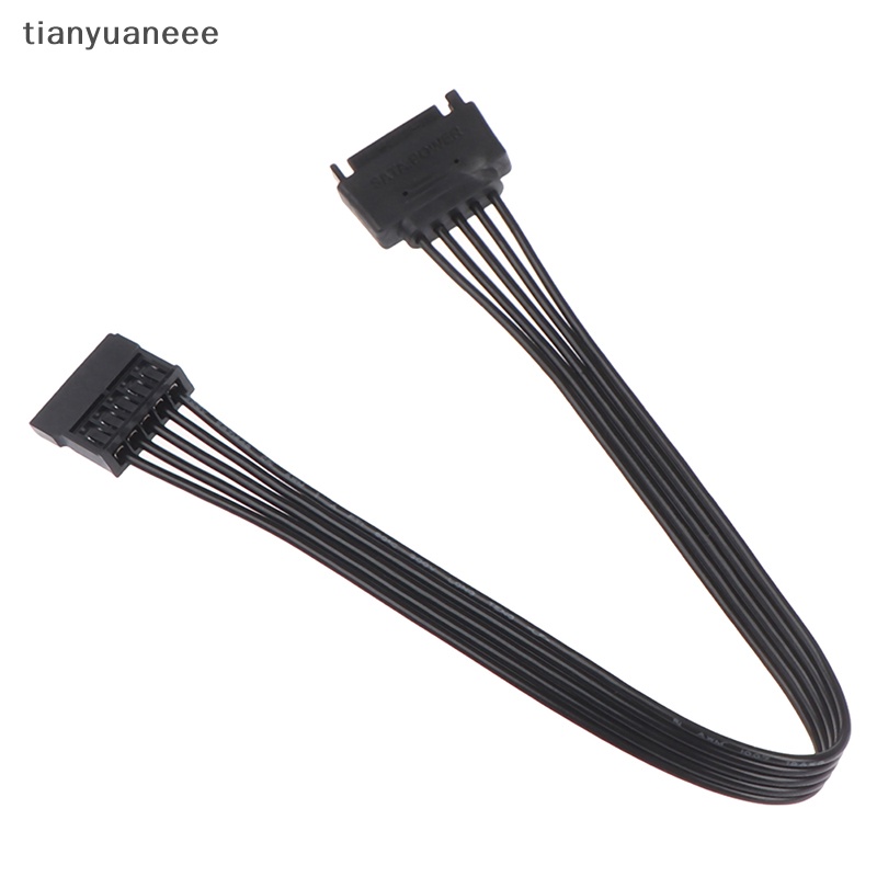 Tianyuaneee สายเคเบิลพาวเวอร์ซัพพลาย SATA 15pin ตัวผู้ เป็นตัวเมีย 30 ซม.