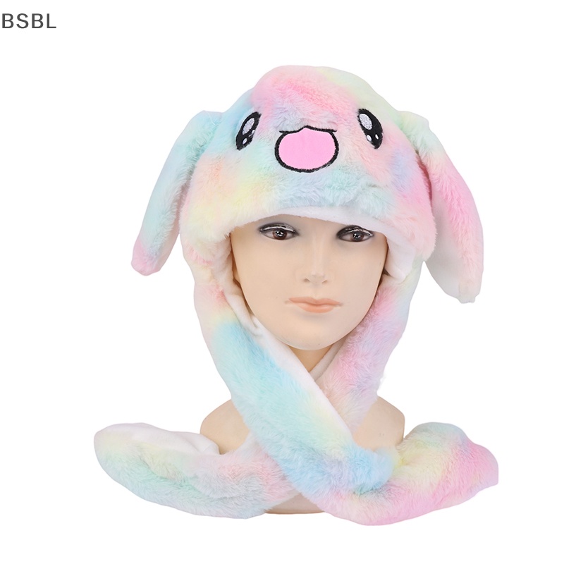 BSBL หมวกหูกระต่ายแบบเคลื่อนย้ายได้ของผู้หญิงพร้อมไฟหมวกอุ่นตุ๊กตาฤดูหนาวสําหรับเด็กผู้หญิง BL