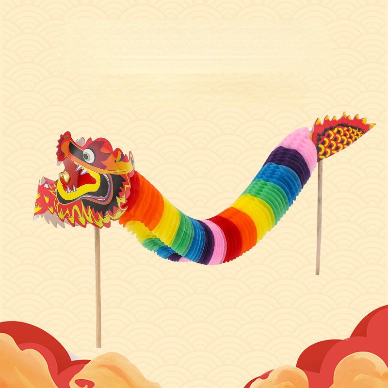 ตรุษจีนรูปมังกร 3D แบบดึงขยายได้ DIY และพวงมาลัยพลาสติกกันน้ำ 1 เมตร+ สำหรับแขวนประดับงานปาร์ตี้ปีใหม่ - รูปที่ 2