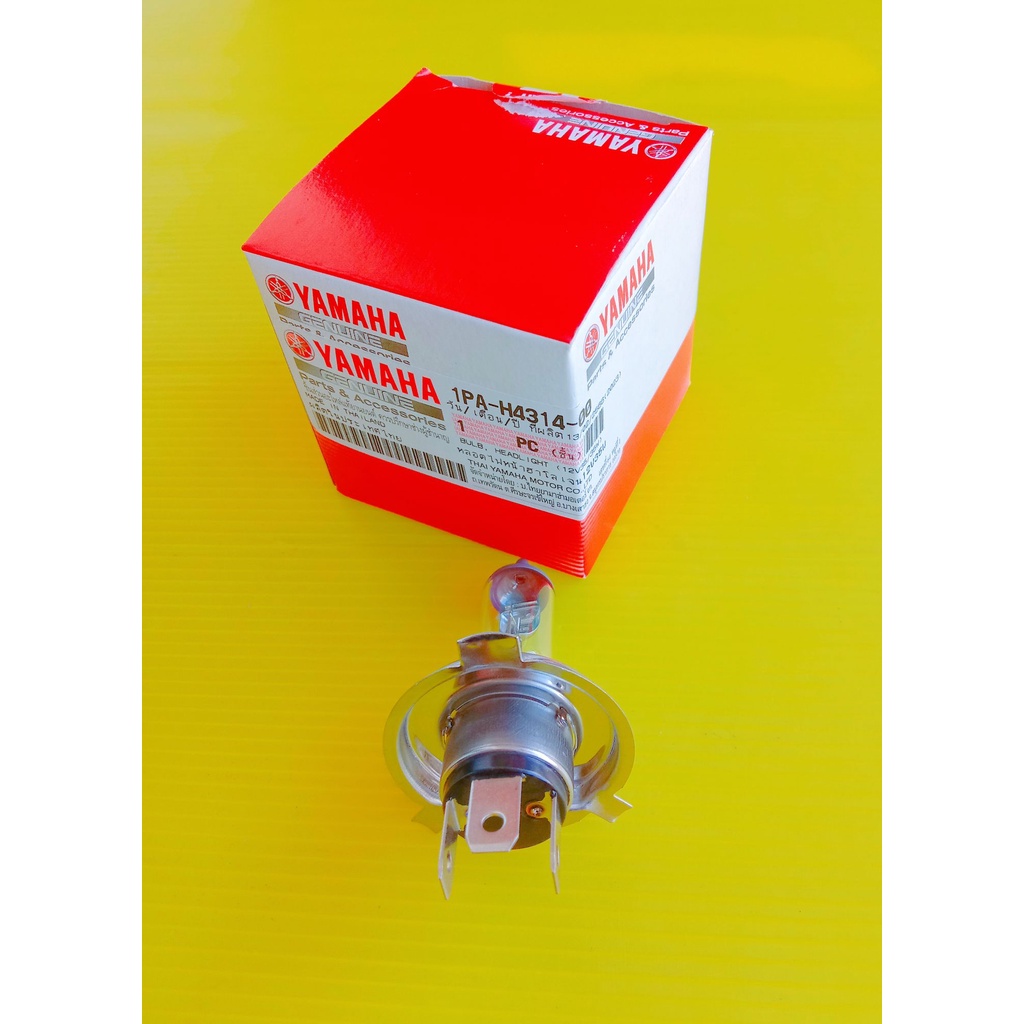 หลอดไฟหน้าฮาโลเจน(12V35W)แท้YAMAHA Finn,YZF,R15,Grandfilano,Fino FI อะไหล่แท้ศูนย์YAMAHA(1PA-H4314-0