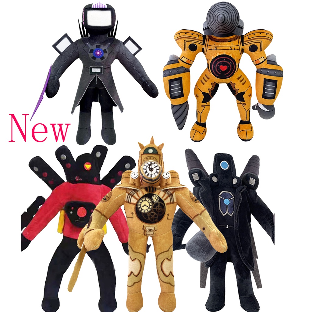 Skibidi ตุ๊กตายัดนุ่น เกมไททัน สีทอง สําหรับตกแต่งบ้าน ห้องน้ํา