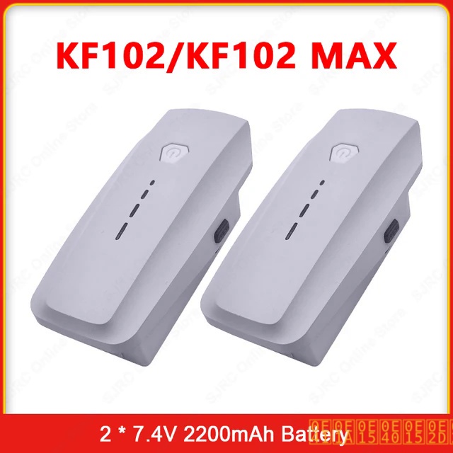 !! # @ SJRC KF102 Max Drone แบตเตอรี่7.4V 2200 MAh Oriiginal KF102 4K กล้อง GPS Dron อุปกรณ์เสริมสูง