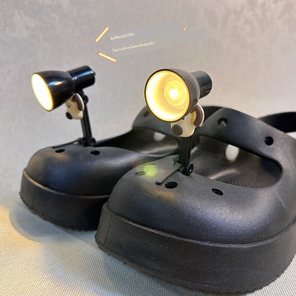 ♞,♘โคมไฟรองเท้า Croc Creative Warm Light อุปกรณ์เสริมรองเท้า Croc DIY ที่ถอดออกได้ High-Looking Cro