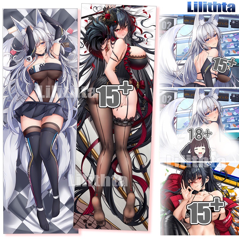 ปลอกหมอน พิมพ์ลายการ์ตูนอนิเมะ Dakimakura Azur Lane Taiho and Shinano Azure Lane Game สําหรับตกแต่งบ