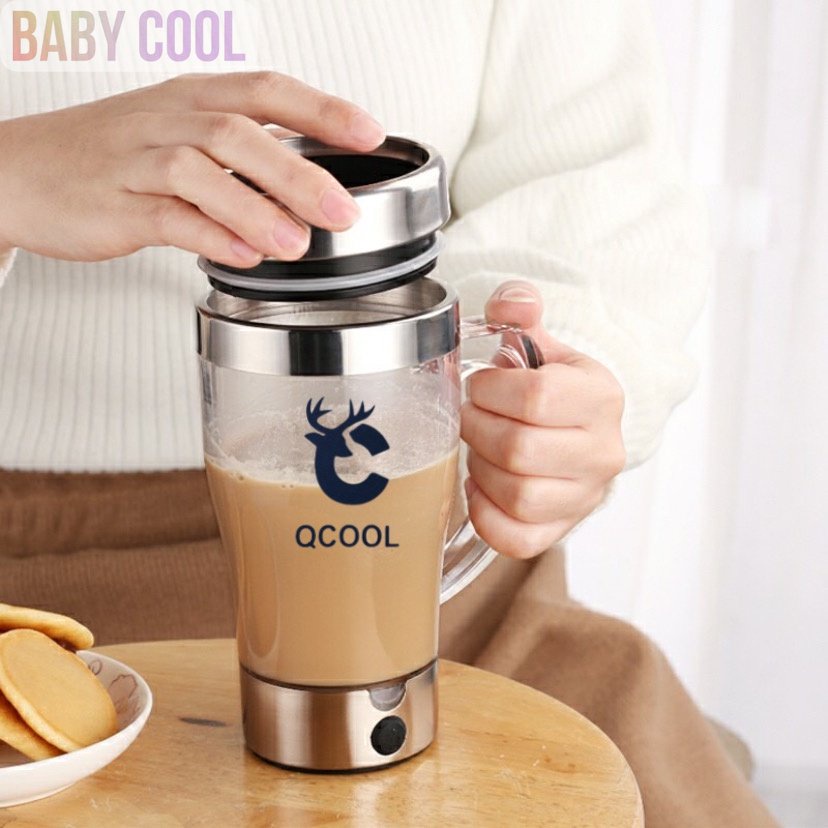 QCOOL AUTO STIRRING MUG แก้วชงอัตโนมัติ แก้วชงกาแฟ