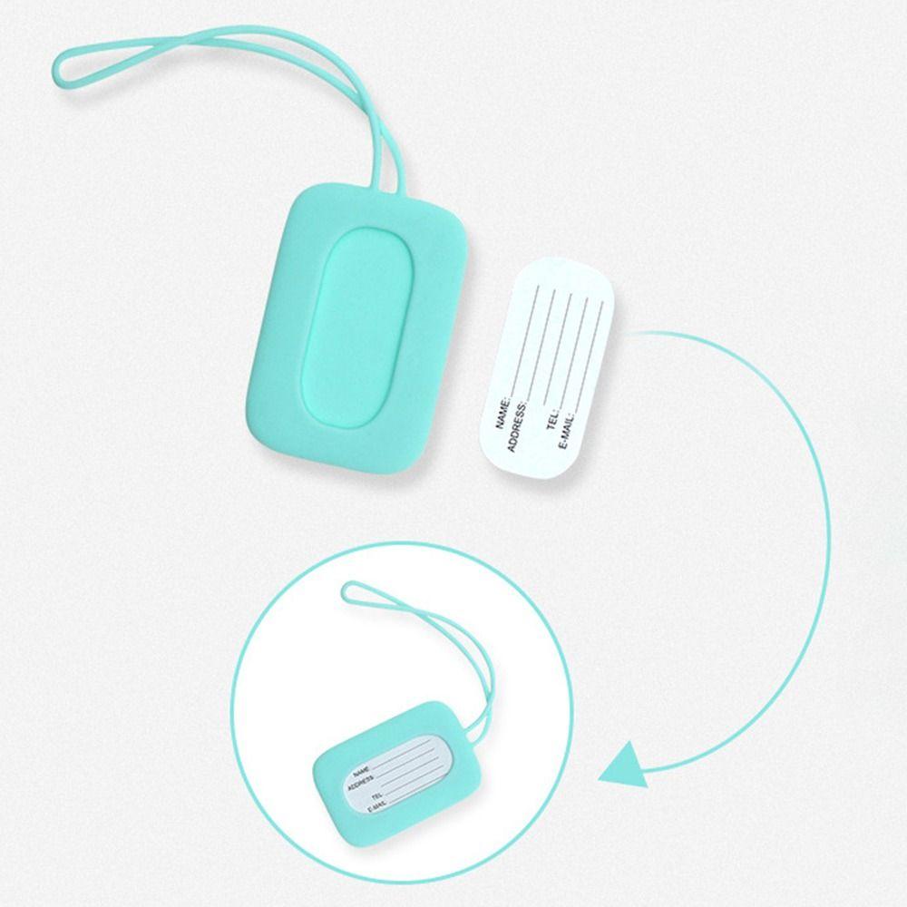 Imlon Portable Suitcase Identifier Tag, Soft Silicone Bags, Anti-lost with Lanyard Baggage Label Travel