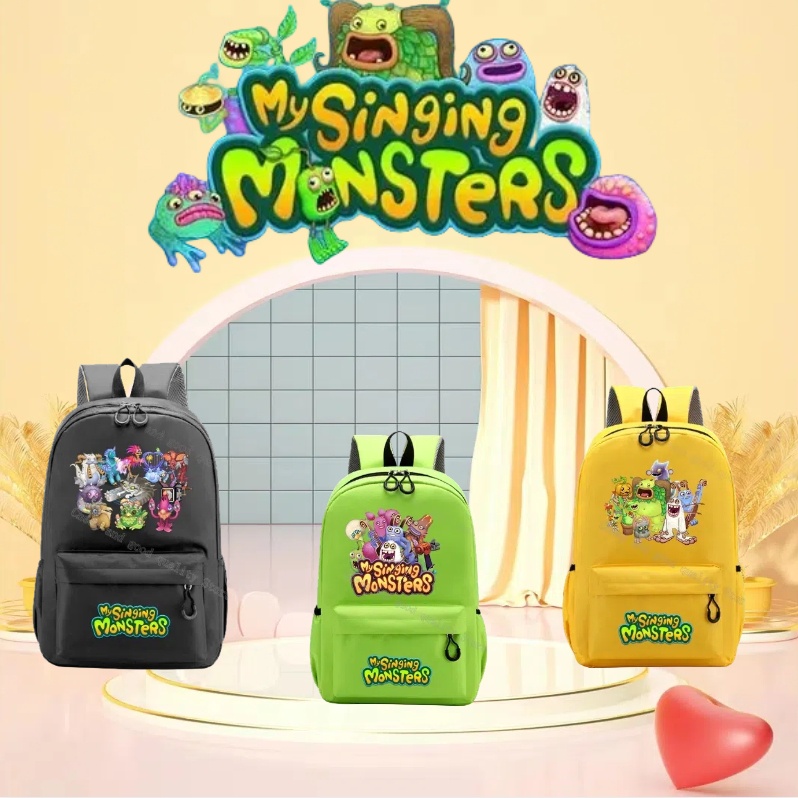 กระเป๋าเป้สะพายหลัง พิมพ์ลาย My Singing Monster Rainbow เหมาะกับของขวัญฤดูกาล สําหรับเด็ก