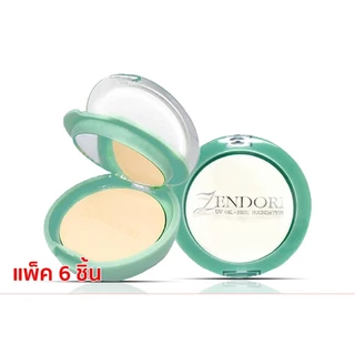 ♦️ของแท้·ส่งด่วน·ถูก♦️Zendori UV Oil-Free Foundation SPF12 : แป้งเซนโดริ ยูวี ออยล์ฟรี [6 ชิ้น] x 1 ชิ้น dayse