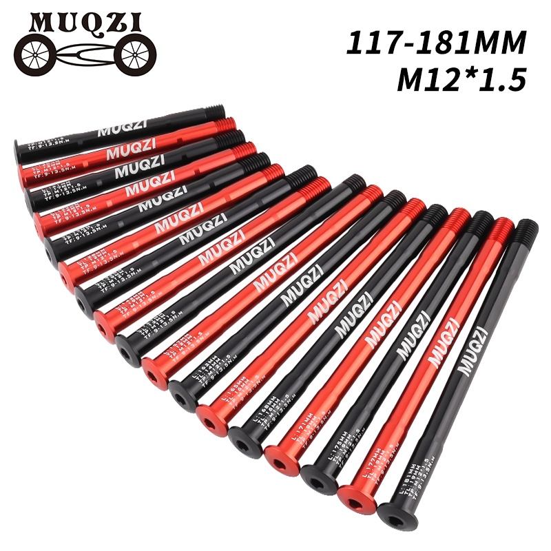 Muqzi Thru Axle แกนล้อจักรยาน 12x100 12x142 12x148 MTB M12 x P1.5 117-177L