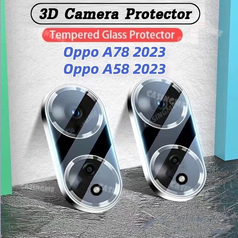 Film ฟิล์มกันรอย เลนส์กล้อง Camera Lens สำหรับ OPPO A78 A58 A38 A18 4G 5G 2023 007