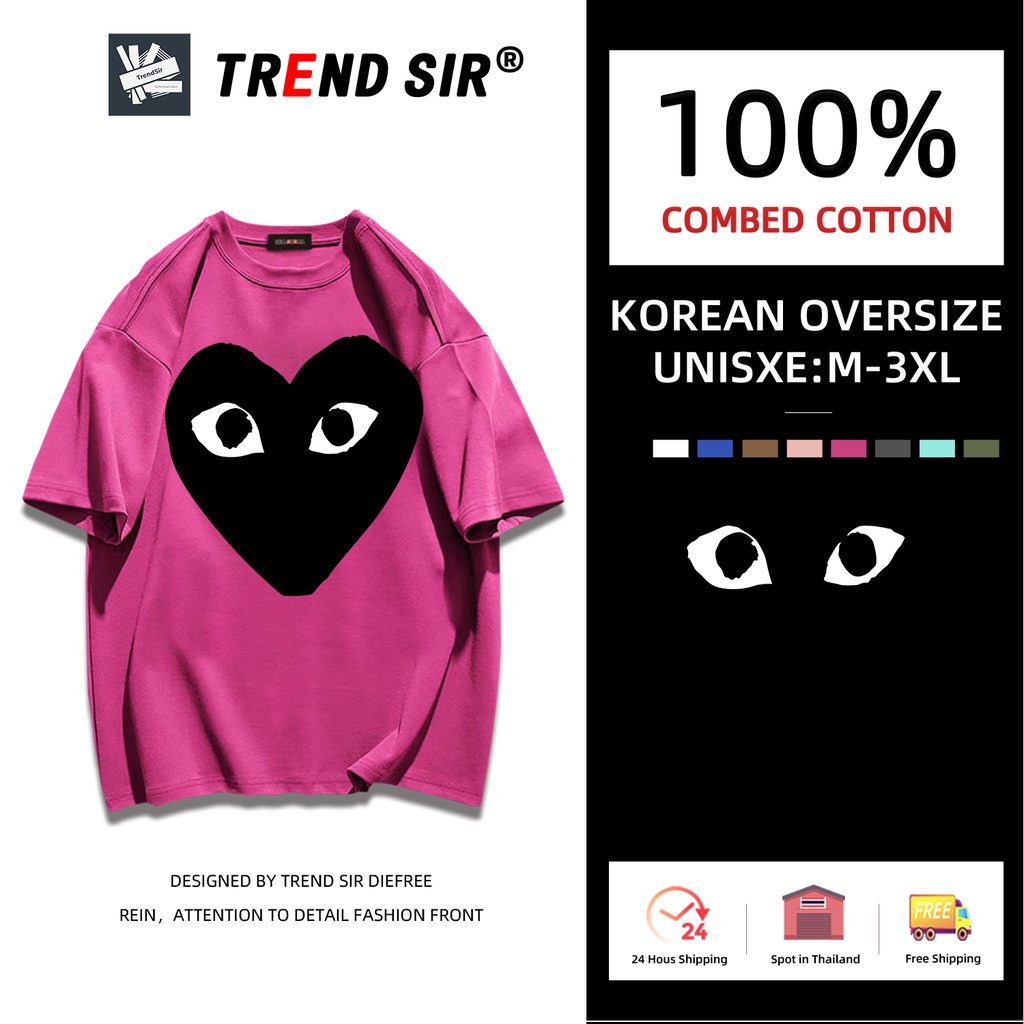 TrendSir 🔥มาใหม่ ลายเยอะ ผ้าดีมาก🔥เสื้อยืดแฟชั่น couple 8สี M-3XL - รูปที่ 5