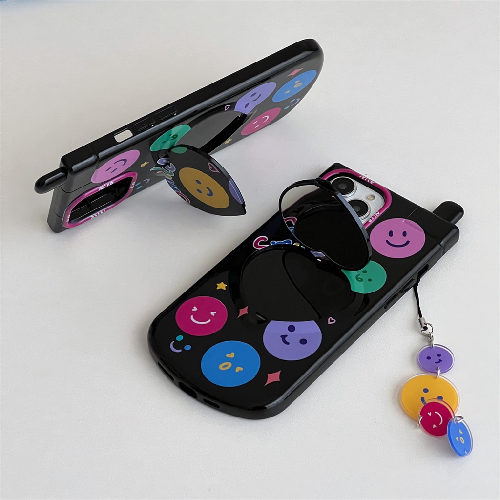 เคสโทรศัพท์มือถือนิ่ม ลายอิโมจิซ่อนกระจก สําหรับ iPhone 11 12 12Pro 12Promax 13 13Pro 13Promax 14 14Pro 14Promax 15 15Pro 15Promax 14